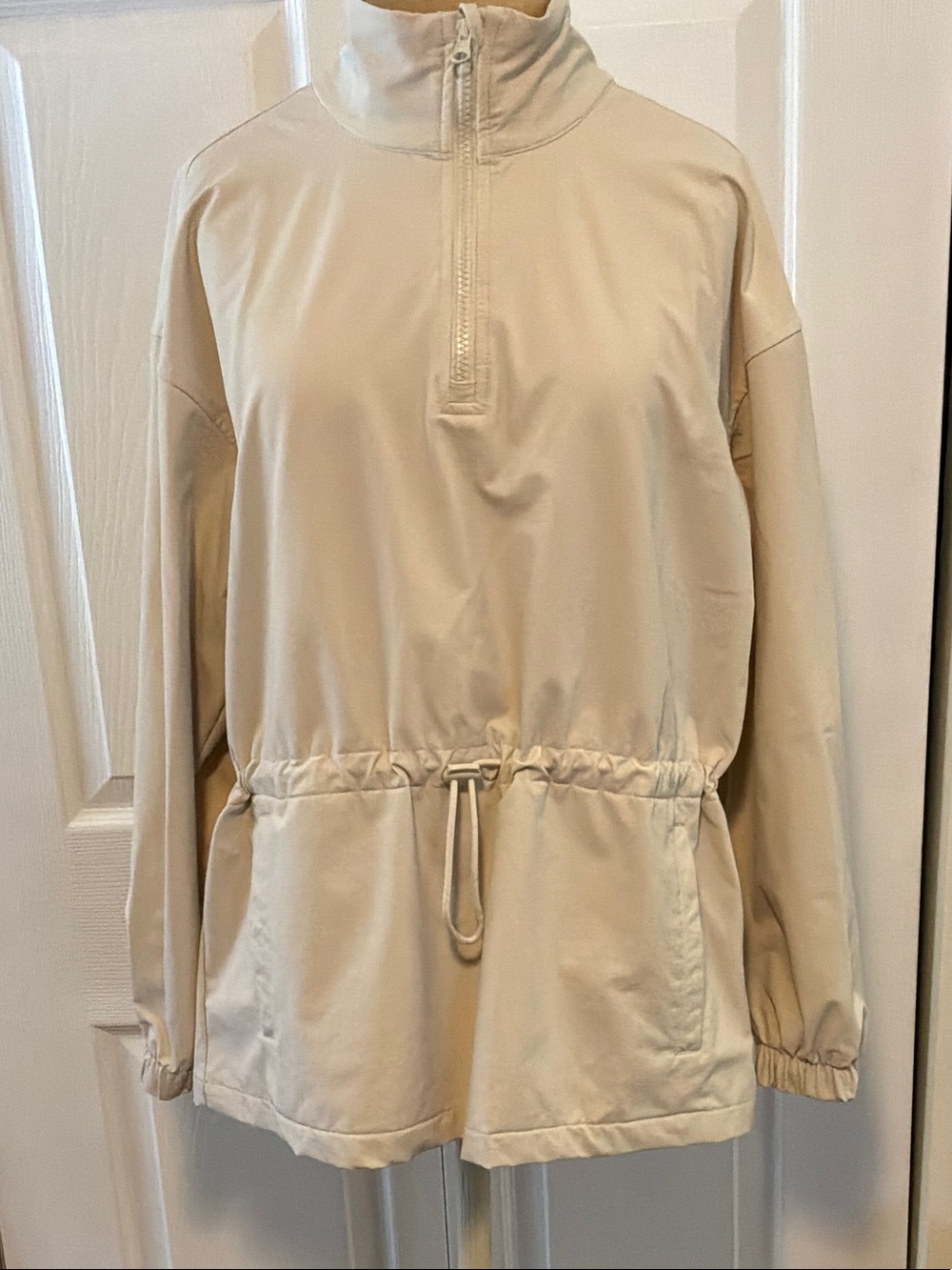 Te Verde Light Beige Half-Zip Pullover